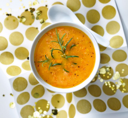 Carrot soup with rosemary