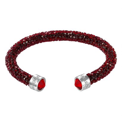Swarovski Silver-tone Black Crystal And Crystaldust Open Cuff Bracelet in  Red | Lyst
