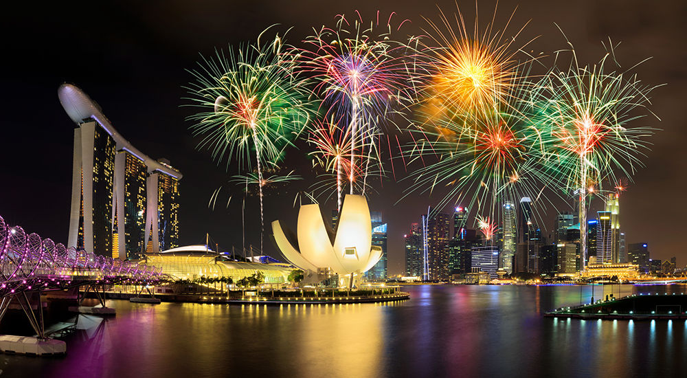 Best locations to watch the New Year's fireworks over Marina Bay