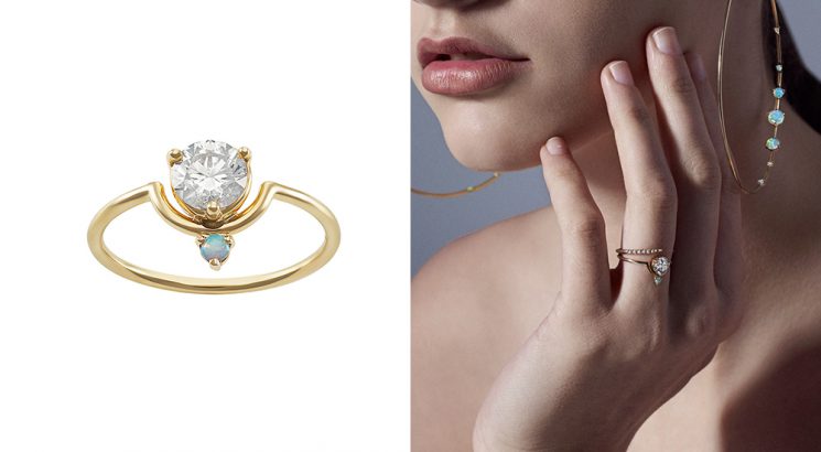 Bright Diamond Minimalist Ring, 14k Solid Gold Statement Ring, Natural Gold  Ring | eBay