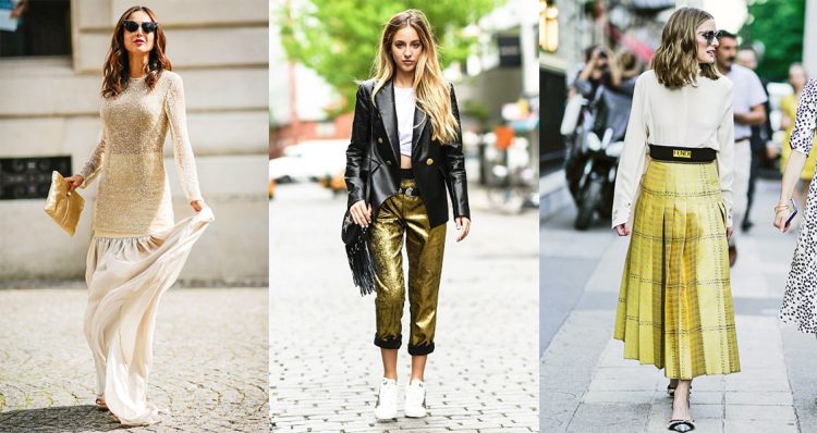 How to wear the colour gold